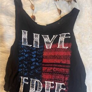 Live Free Women's Black Tank Top